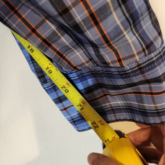 Ariat Pro Series Men's XL Blue Plaid Shirt.   Dress Up Work - Picture 13 of 13